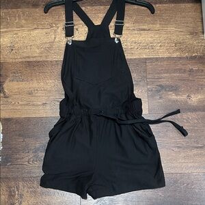 Black Overalls with Adjustable Straps